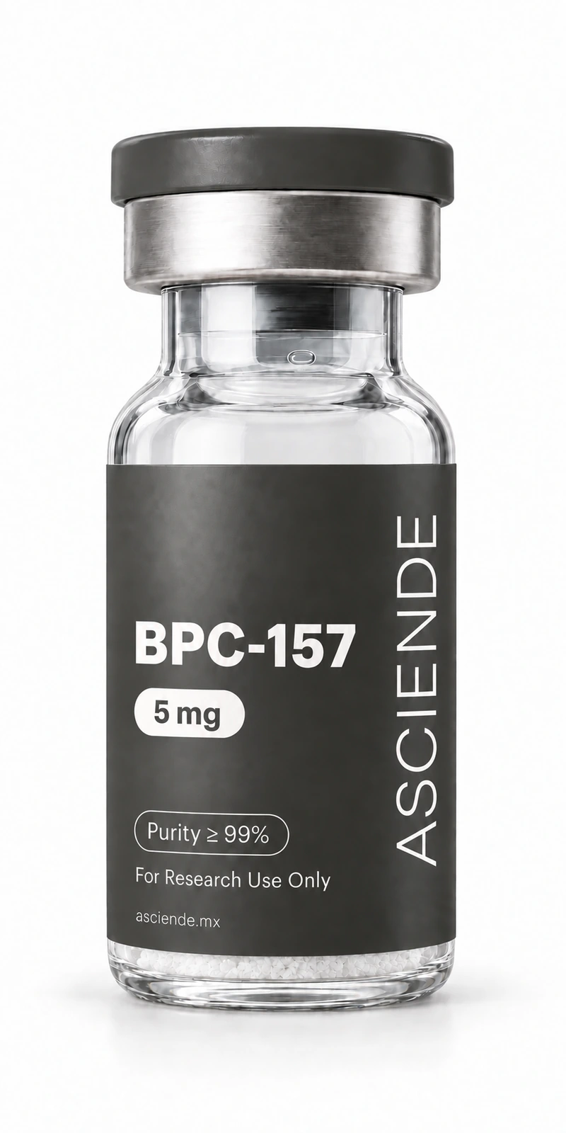 Vial de BPC-157 5 mg, grado investigación, Asciende