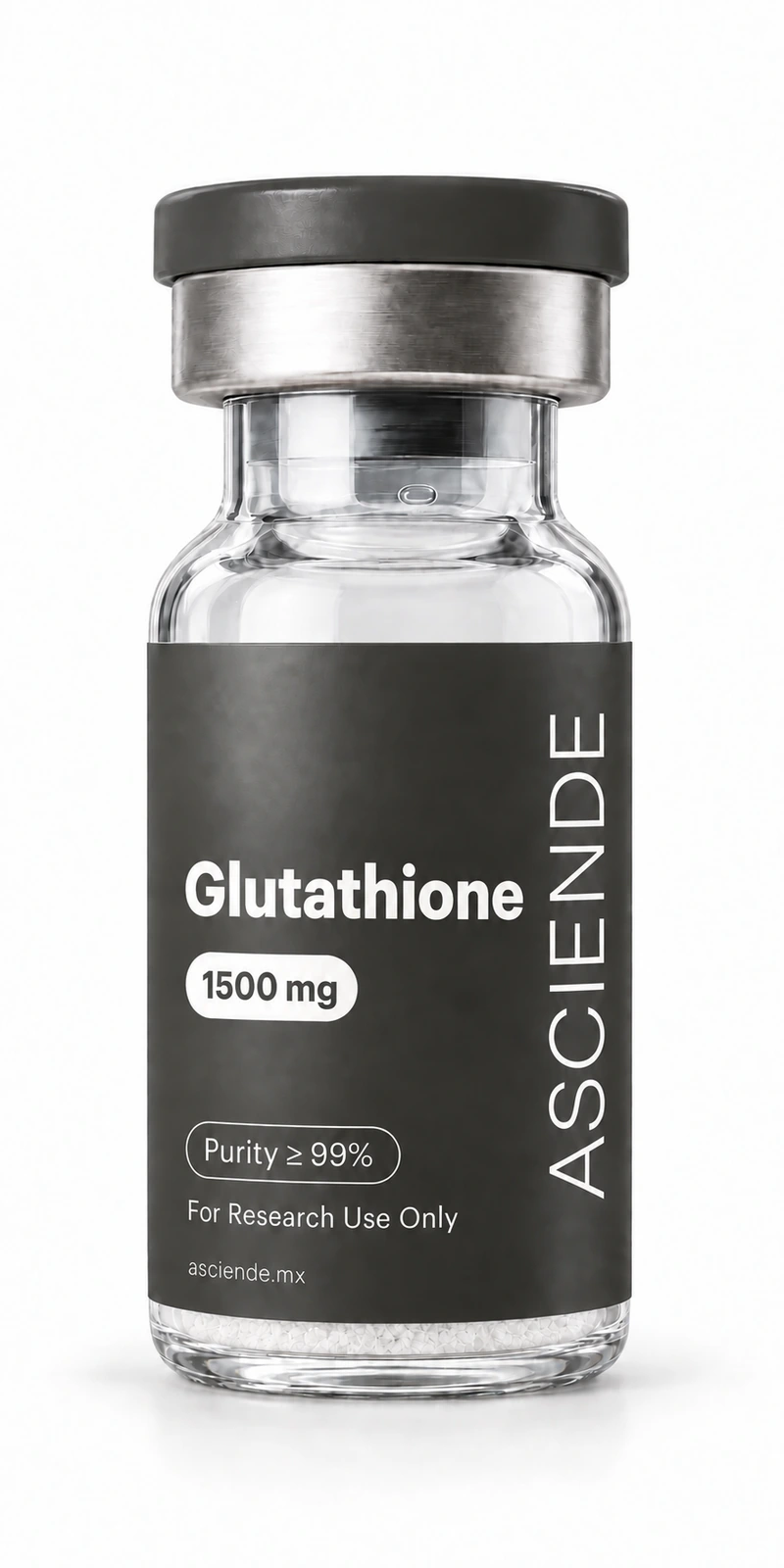 Vial de Glutatión 1500 mg, grado investigación, Asciende