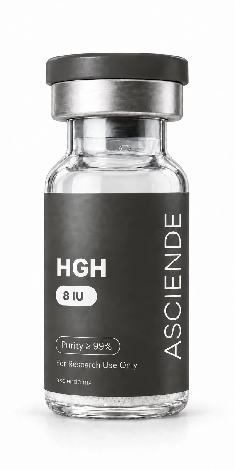 Vial de HGH 8 IU, grado investigación, Asciende