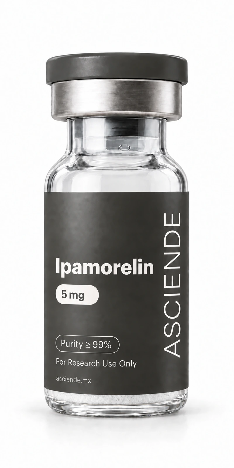 Vial de Ipamorelina 5 mg, grado investigación, Asciende