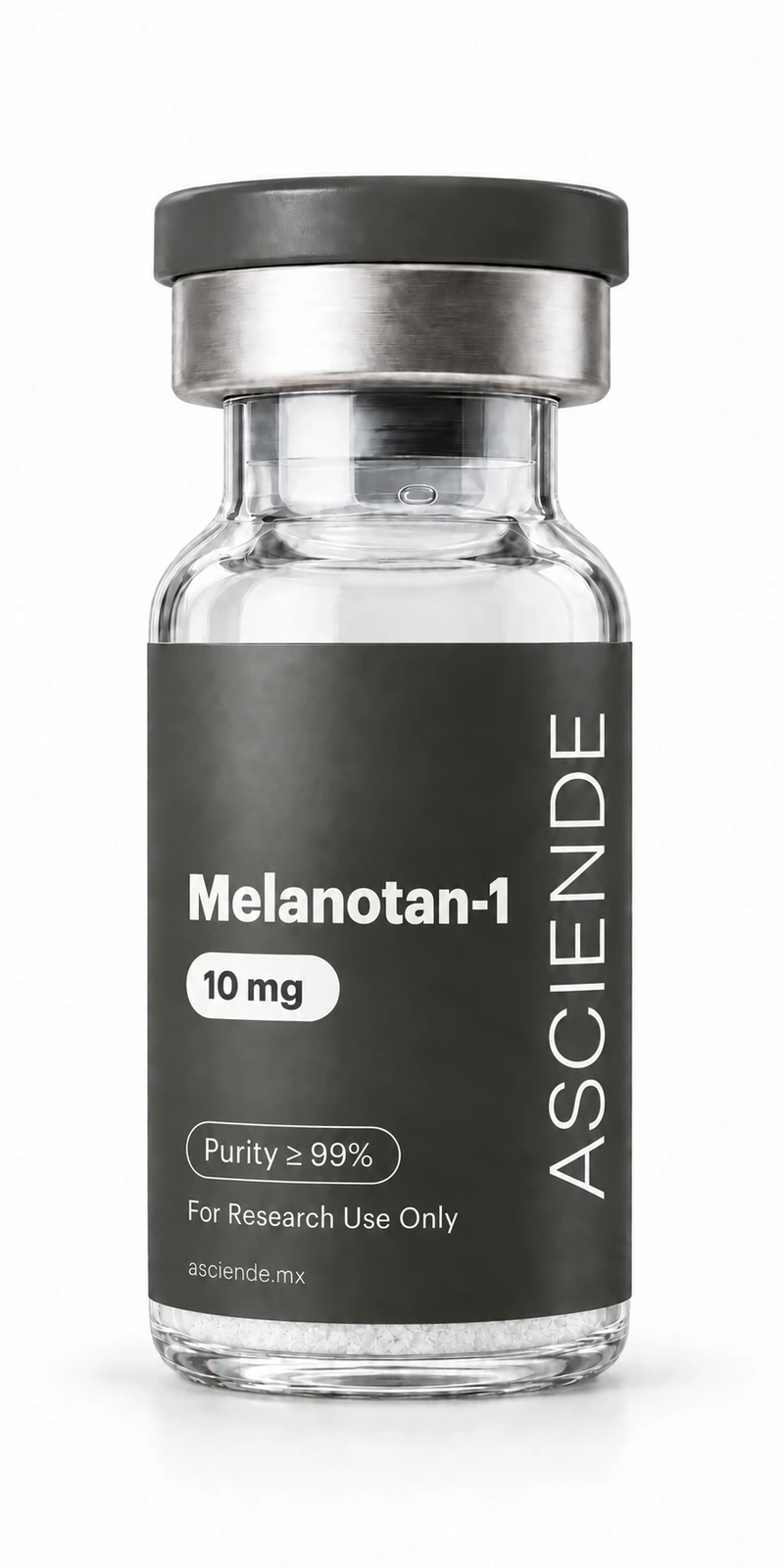 Vial de Melanotan-1 10 mg, grado investigación, Asciende