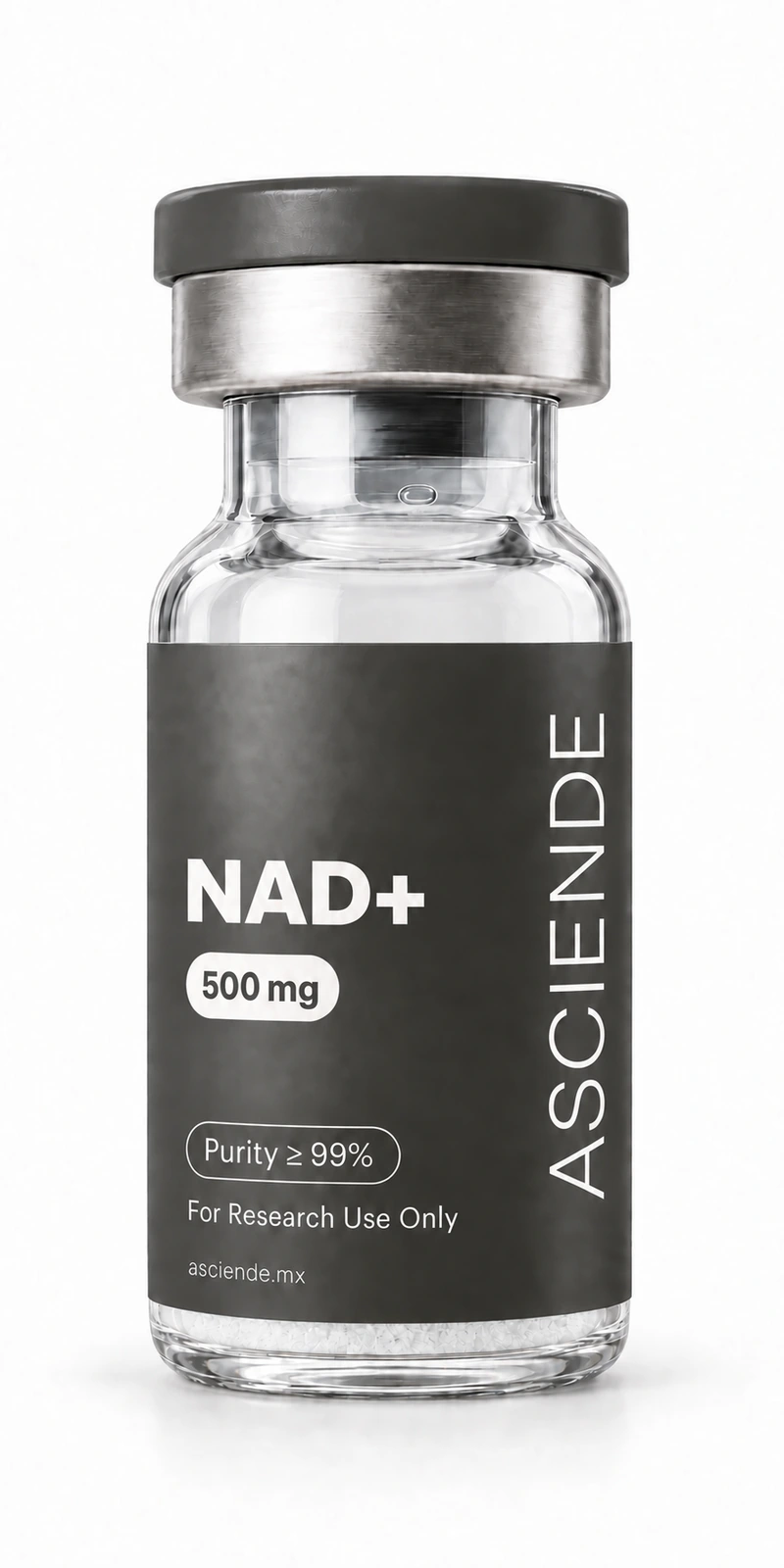 Vial de NAD+ 500 mg, grado investigación, Asciende