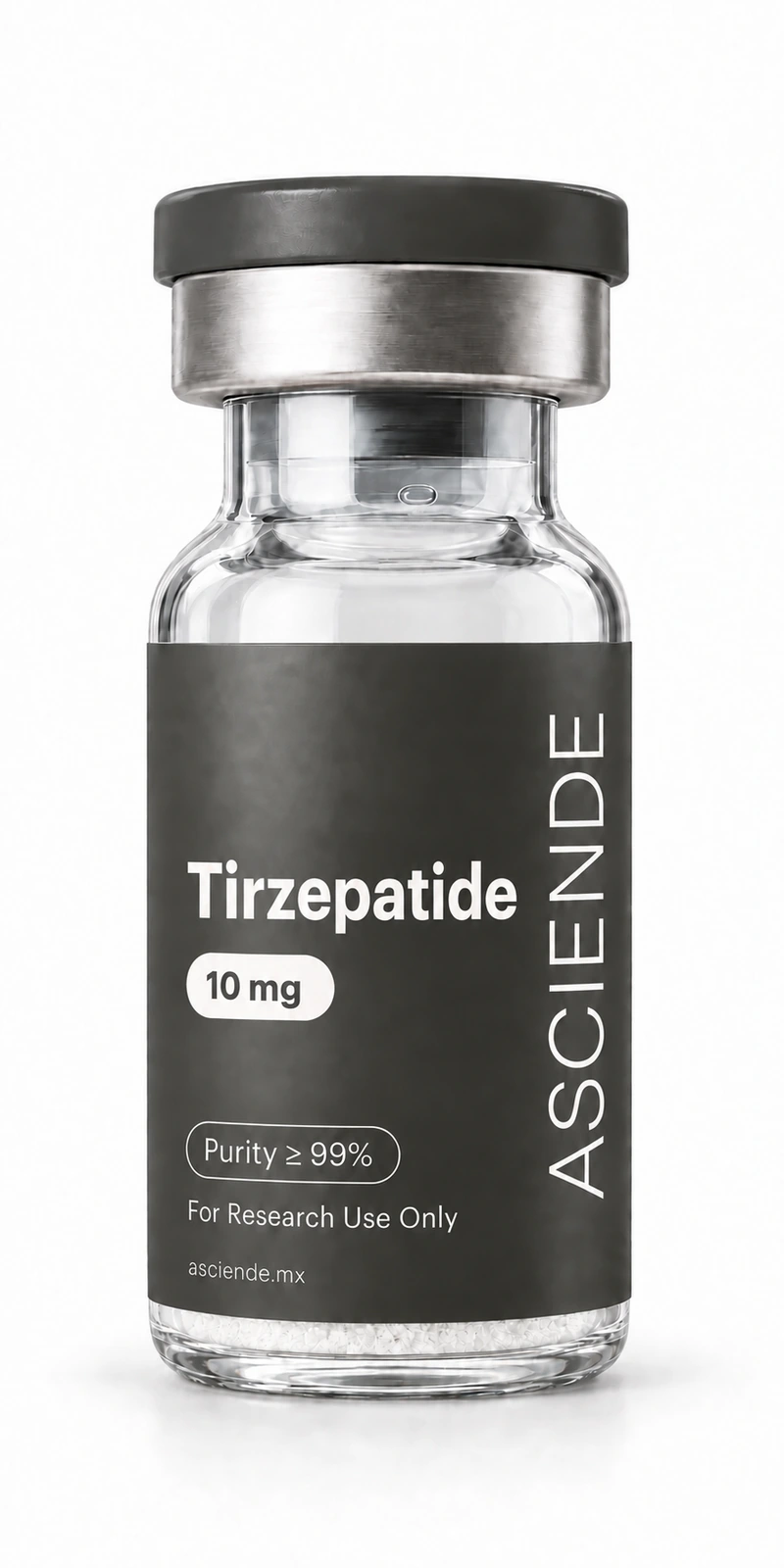 Vial de Tirzepatide 10 mg, grado investigación, Asciende